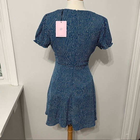 Hello Molly blue polka dot dress size L - Picture 5 of 12